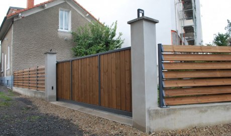 Réalisation de muret de clôture et de piliers de portail à Beaumont